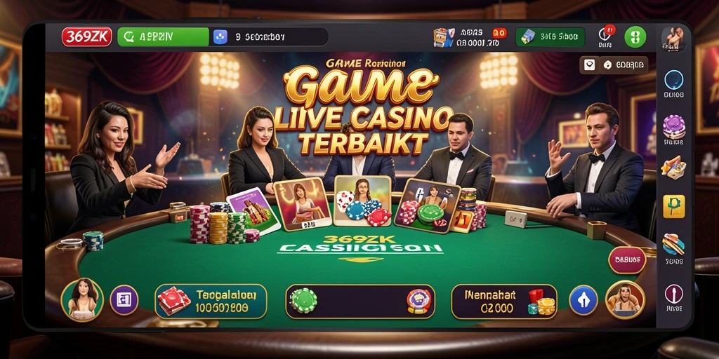 Tampilan gameplay Live Casino yang menegangkan di 369ZK.
