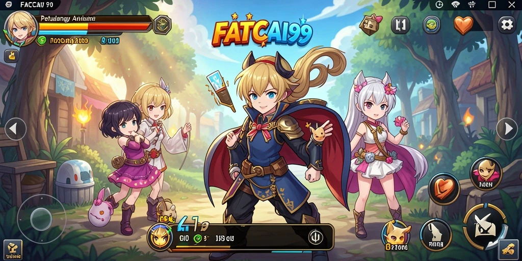 Tampilan gameplay menarik dari game Anime FATCAI99.