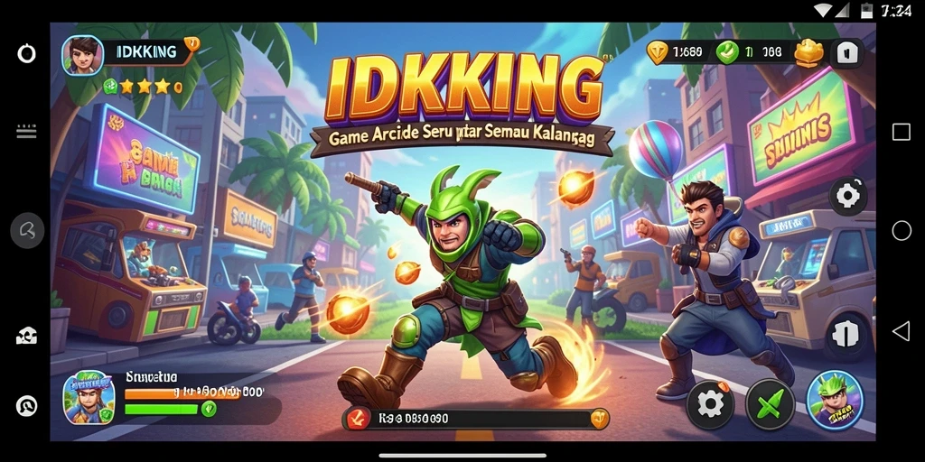 Tampilan gameplay menarik dengan berbagai tantangan arcade.