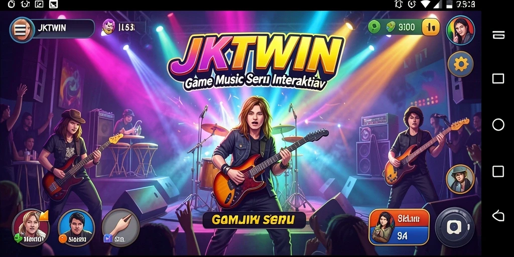 Screenshot gameplay JKTWIN menunjukkan pengalaman bermain musik seru.