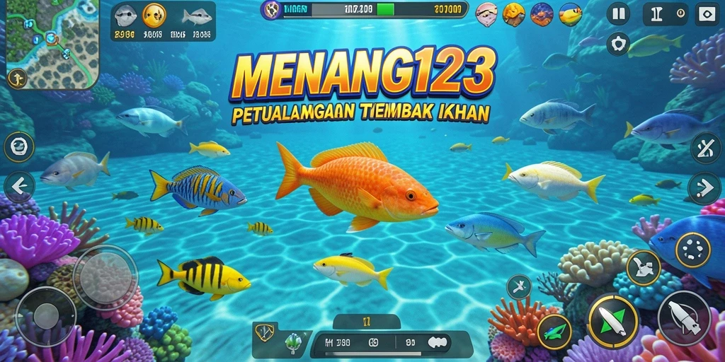 Screenshot gameplay MENANG123 dengan aksi menembak ikan yang seru.