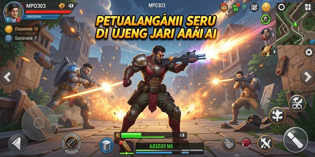 Screenshot MPO303 menunjukkan aksi mendebarkan dalam pertarungan.