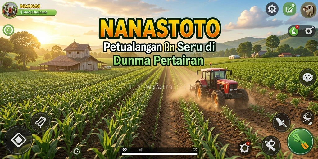 Gameplay seru dalam NANASTOTO menampilkan aktivitas bertani yang menarik.