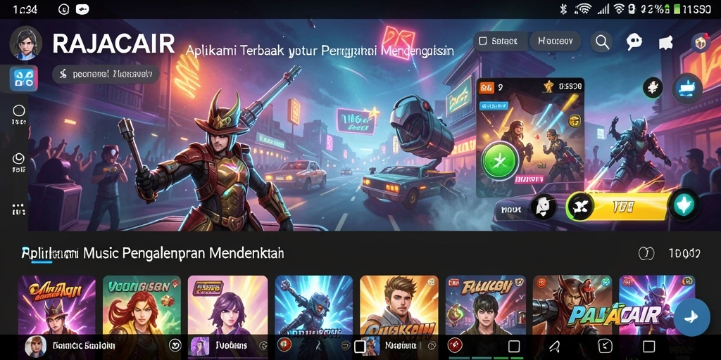 Tampilan gameplay <strong>RAJACAIR</strong> yang menarik dan interaktif, cocok untuk pencinta musik.