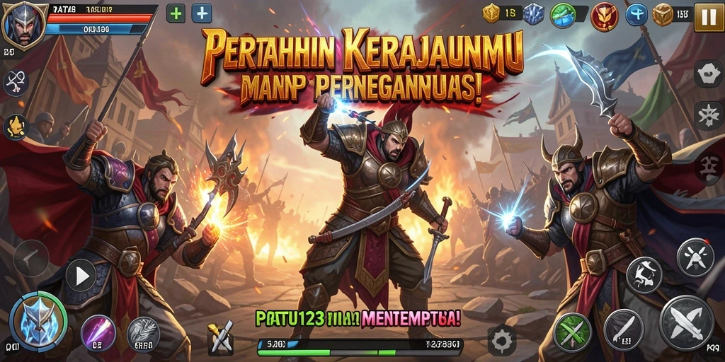 Screenshot gameplay RATU123 menampilkan aksi menegangkan dalam Tower Defense.