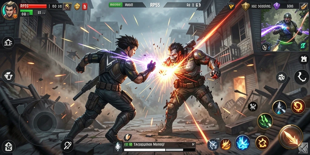 Tampilan gameplay Action yang penuh aksi dan menggugah semangat.