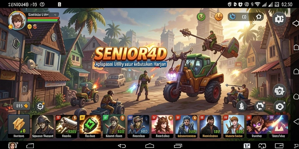 Tampilan screenshot dari aplikasi SENIOR4D dengan fitur Utility yang menarik.
