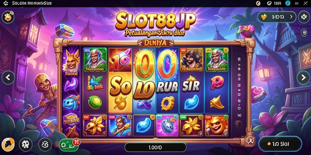 Tampilan gameplay SLOT88JP yang menarik di dunia petualangan slot.